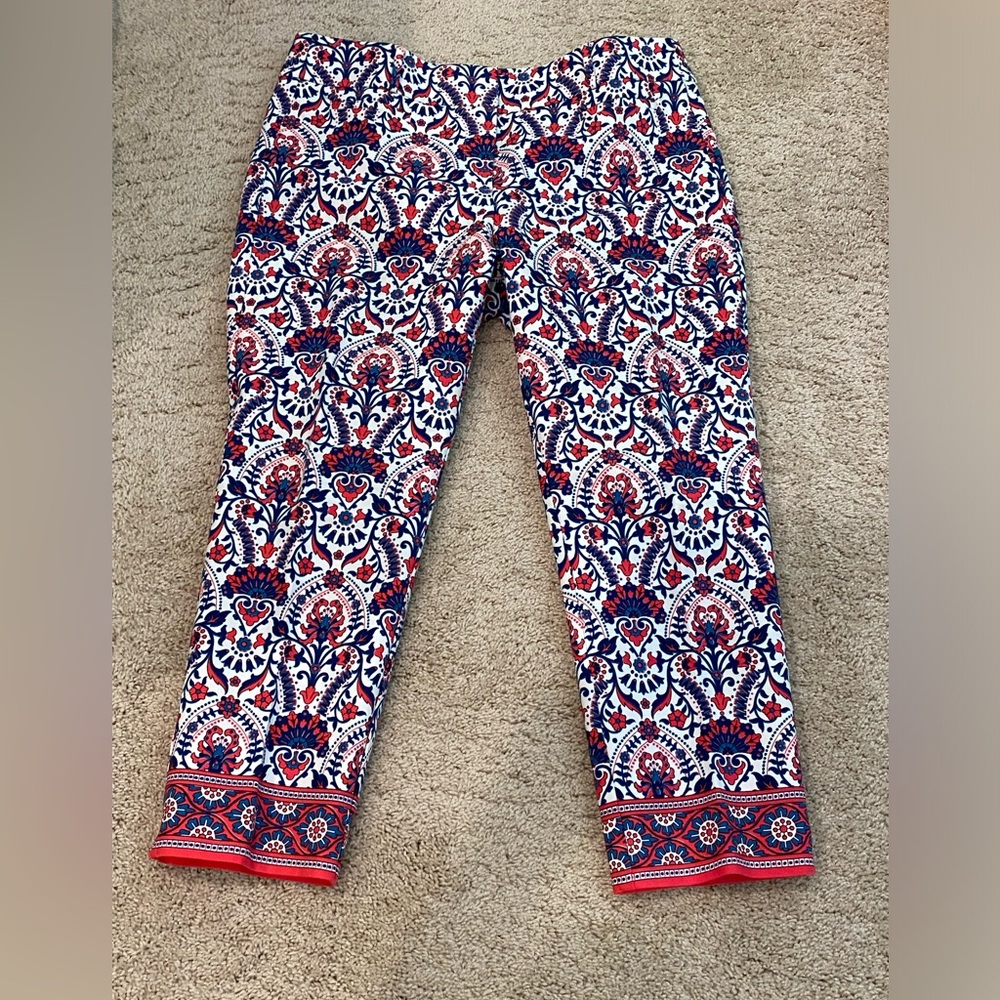 Red, White, and Blue Print Pants